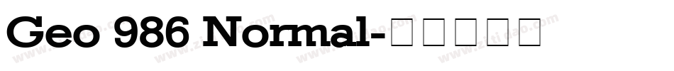 Geo 986 Normal字体转换